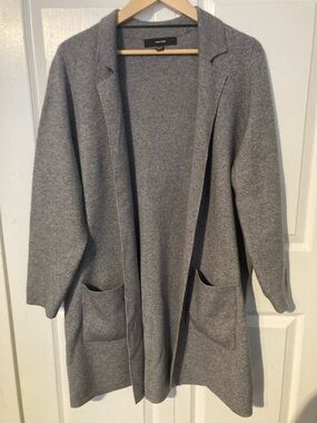 Vero Moda Gray Open-Front Longline Cardigan